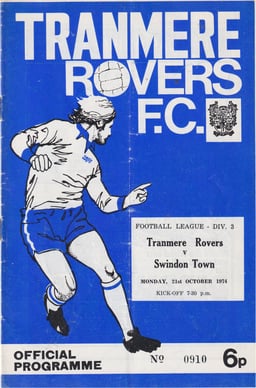 Tranmere Rovers v Swindon Town Match Programme 1974-10-21